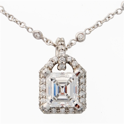Asscher-Cut Diamond Necklace | Penny Preville